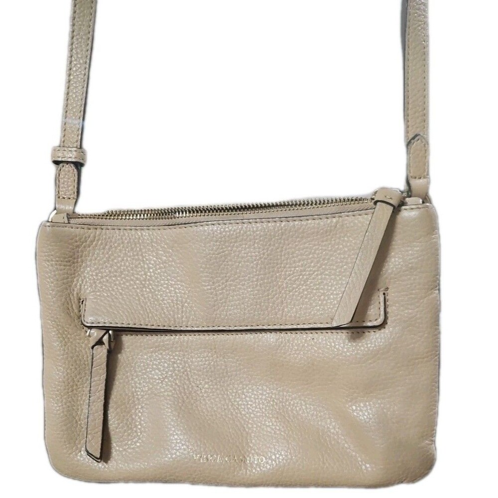 VINCE CAMUTO Crossbody Bag Light Pink Pebble Leather Handbag